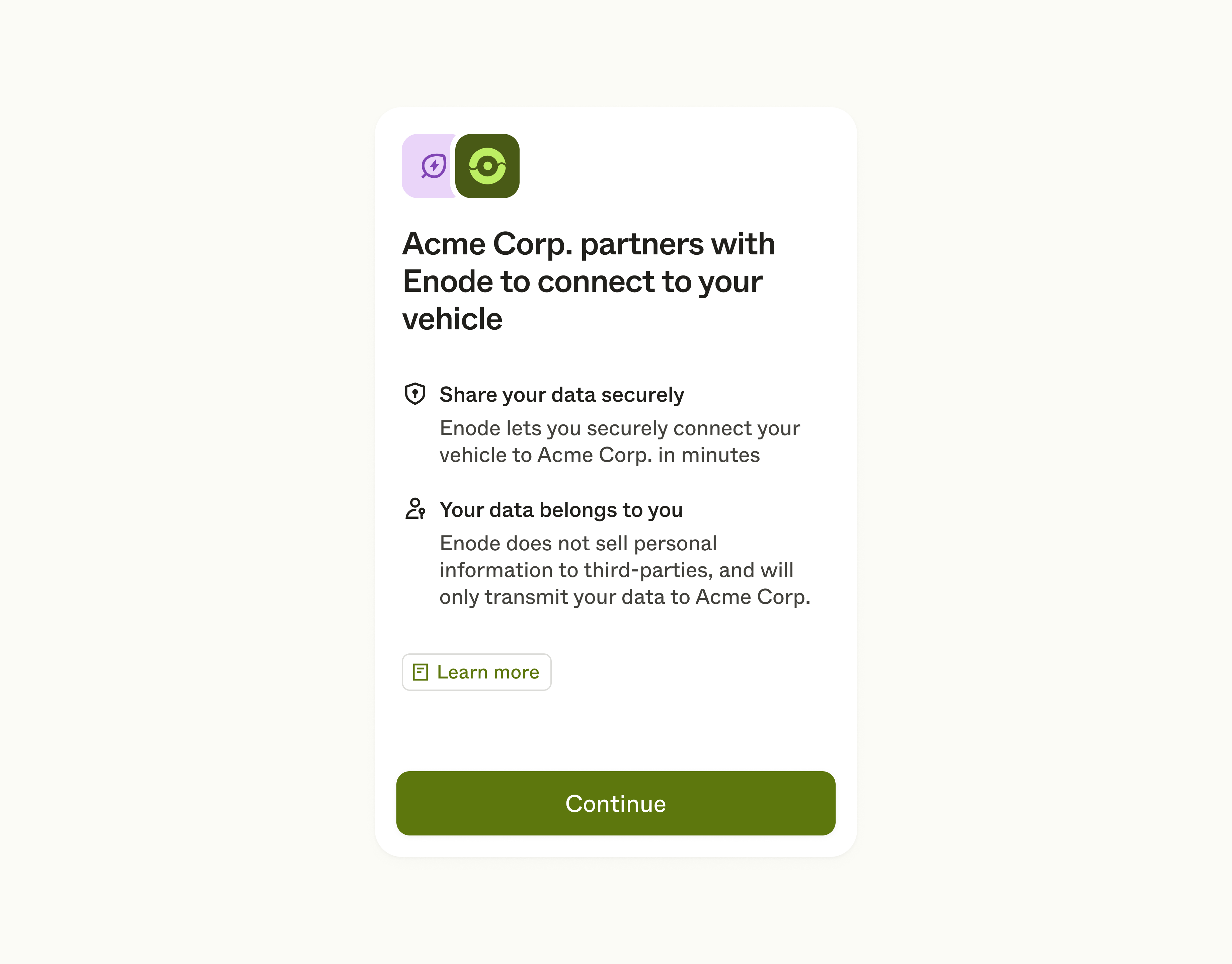 Bilde av Enode's Link UI
