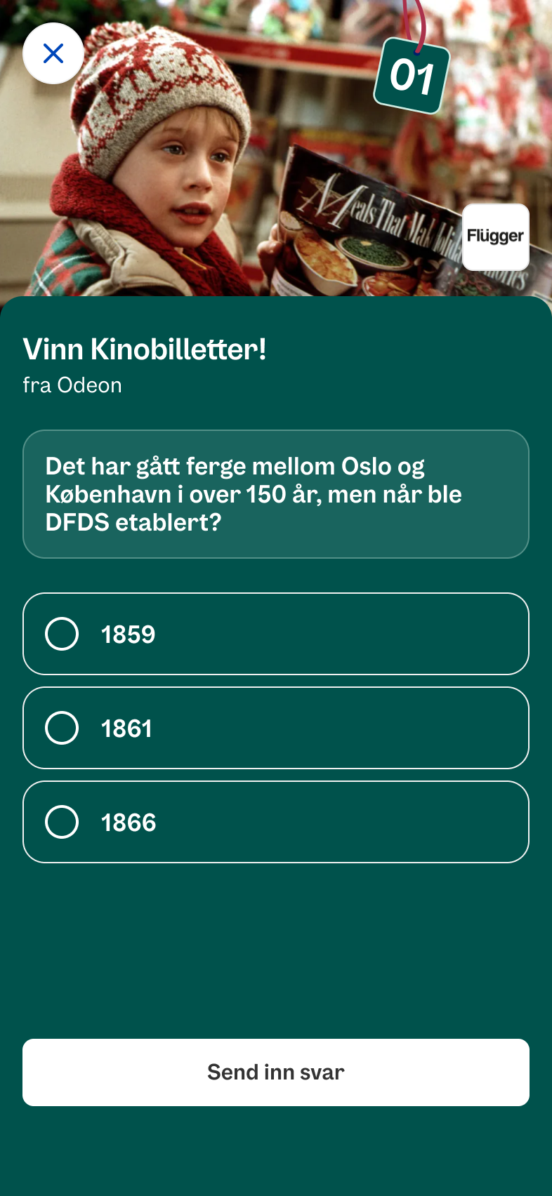 Julekalender-konkurranse i OBOS-appen med dagens spørsmål og premie