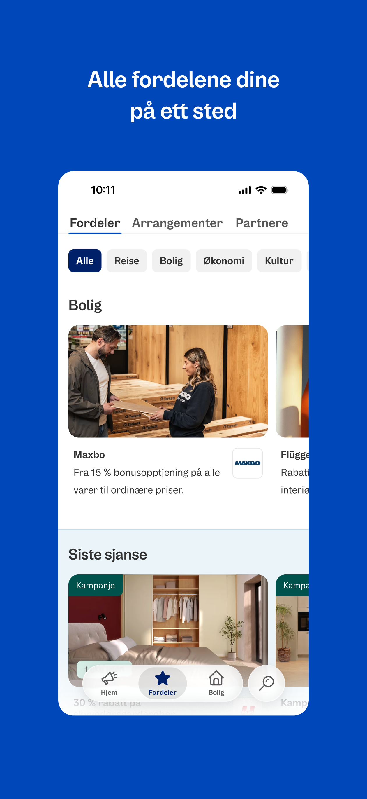 Oversikt over alle medlemsfordeler samlet på ett sted