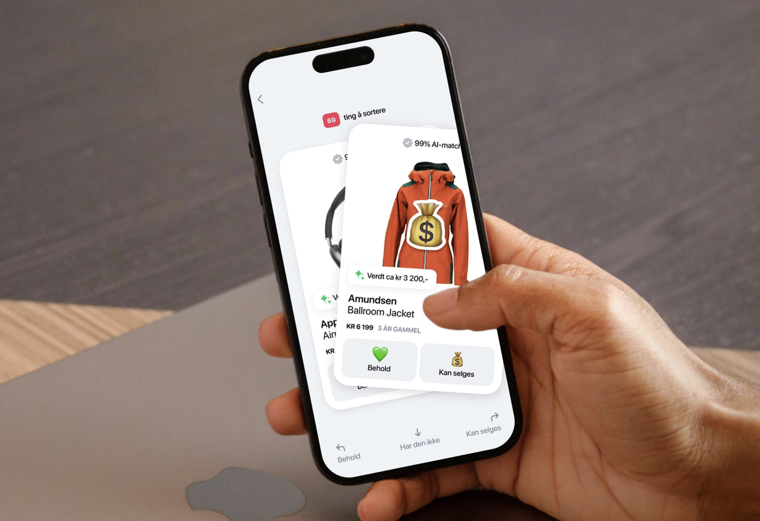 Bilde av tings sorting-funksjon